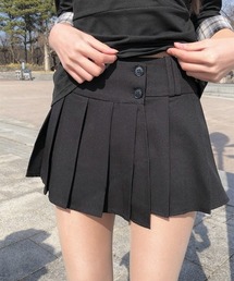 anyonemore（エニワンモア）の「ラップ風ダブルボタンテニスミニスカート（スカート）」