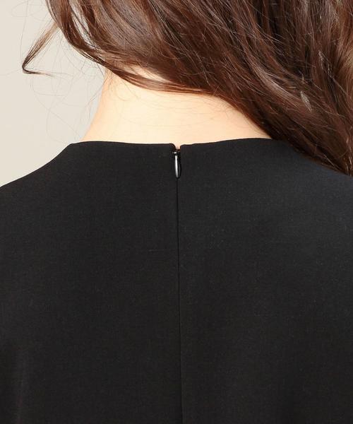 BEAUTY&YOUTH UNITED ARROWS（ビューティーアンドユースユナイテッドアローズ）の「BY ダブルクロス Vネックノースリーブオールインワン◆（つなぎ/オールインワン・レディース・ホワイト/ブラック・SMALL/MEDIUM）」の8枚目の写真