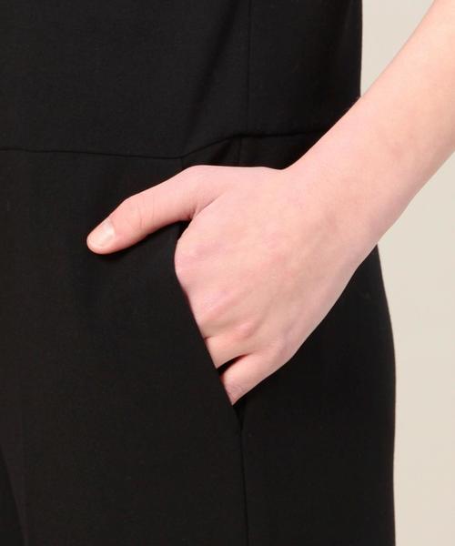 BEAUTY&YOUTH UNITED ARROWS（ビューティーアンドユースユナイテッドアローズ）の「BY ダブルクロス Vネックノースリーブオールインワン◆（つなぎ/オールインワン・レディース・ホワイト/ブラック・SMALL/MEDIUM）」の10枚目の写真