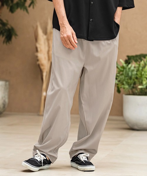 CAMBIO(カンビオ)の「mp14969- Stretch Crinkle Straight Easy Pants イージーパンツ(S64926cmb)(その他パンツ・メンズ・チャコール/キナリ/グレイッシュベージュ/ブラック・L/M/S)」の7枚目の写真