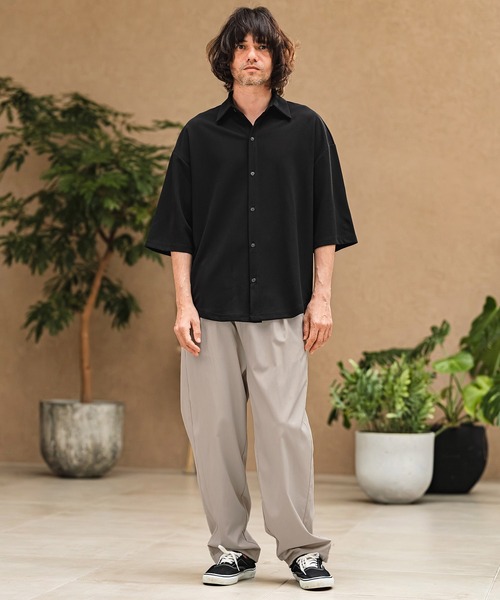 CAMBIO(カンビオ)の「mp14969- Stretch Crinkle Straight Easy Pants イージーパンツ(S64926cmb)(その他パンツ・メンズ・チャコール/キナリ/グレイッシュベージュ/ブラック・L/M/S)」の11枚目の写真