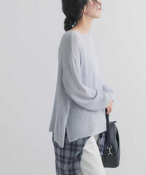URBAN RESEARCH DOORS（アーバンリサーチドアーズ）の「ラメシアーリラックスニット（ニット/セーター・レディース・ナチュラル/ライトブルー・FREE）」の8枚目の写真