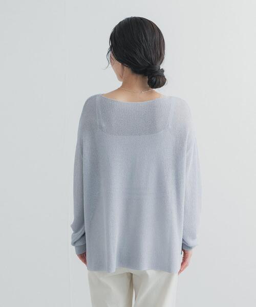 URBAN RESEARCH DOORS（アーバンリサーチドアーズ）の「ラメシアーリラックスニット（ニット/セーター・レディース・ナチュラル/ライトブルー・FREE）」の17枚目の写真