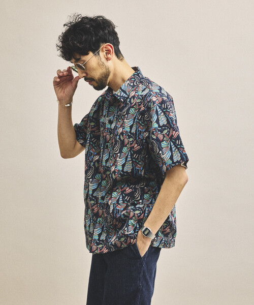 FREAK'S STORE(フリークスストア)の「FREAK'S STORE for BEACH & FES 撥水 リサイクルナイロン ショートスリーブシャツ(シャツ/ブラウス・メンズ・ブラック/レオパード/その他9/その他13/その他15/その他16・MEDIUM/LARGE)」の7枚目の写真