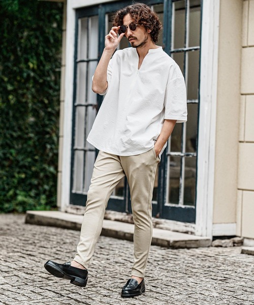 CAMBIO（カンビオ）の「mp15002- Ripple Span Tight Fit Pants タイトフィットパンツ(S600826cmb)（その他パンツ・メンズ・ミックスグレー/ブラック/ベージュ・L/M/S）」の6枚目の写真