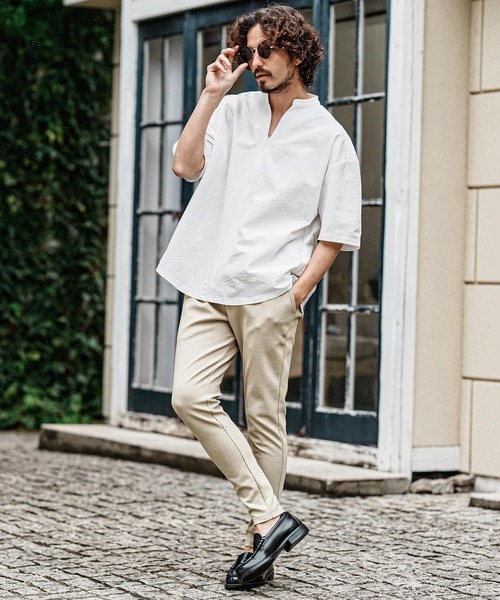 CAMBIO（カンビオ）の「mp15002- Ripple Span Tight Fit Pants タイトフィットパンツ(S600826cmb)（その他パンツ・メンズ・ミックスグレー/ブラック/ベージュ・L/M/S）」の7枚目の写真