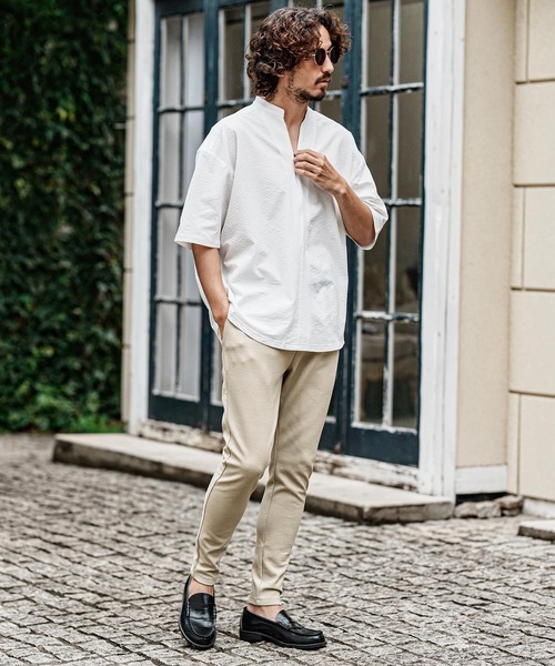 CAMBIO（カンビオ）の「mp15002- Ripple Span Tight Fit Pants タイトフィットパンツ(S600826cmb)（その他パンツ・メンズ・ミックスグレー/ブラック/ベージュ・L/M/S）」の19枚目の写真