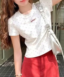 SpRay | ドットロゴ刺繍ショートスリーブトップス(Tシャツ/カットソー)