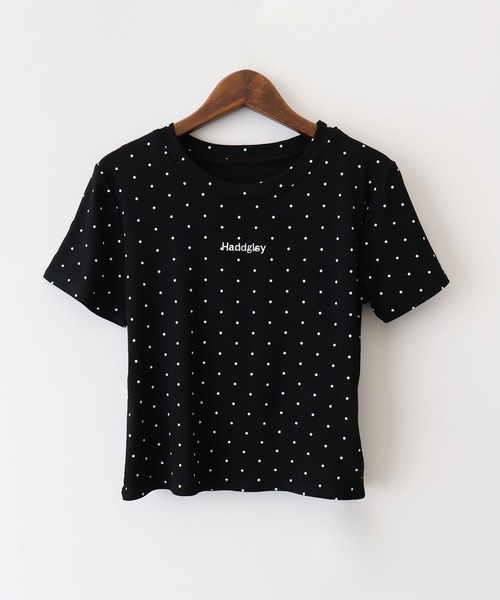 SpRay(スプレイ)の「ドットロゴ刺繍ショートスリーブトップス(Tシャツ/カットソー・レディース・ホワイト/ブラック/グレー/アイボリー・FREE)」の18枚目の写真