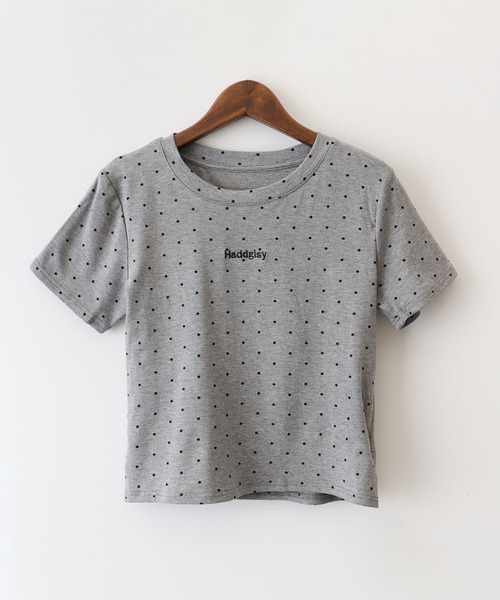 SpRay(スプレイ)の「ドットロゴ刺繍ショートスリーブトップス(Tシャツ/カットソー・レディース・ホワイト/ブラック/グレー/アイボリー・FREE)」の19枚目の写真