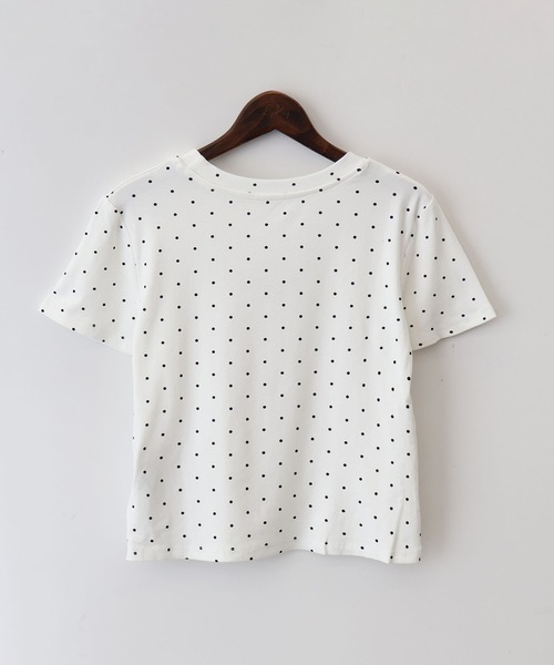 SpRay(スプレイ)の「ドットロゴ刺繍ショートスリーブトップス(Tシャツ/カットソー・レディース・ホワイト/ブラック/グレー/アイボリー・FREE)」の21枚目の写真