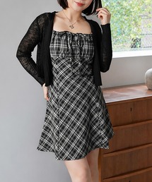 SPINNS | ヒロイン級チェックキャミミニワンピ☆(ワンピース)