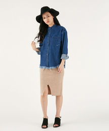 MOUSSY | RIB PENCIL SKIRT(スカート)