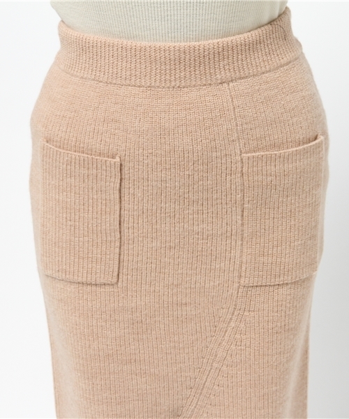 MOUSSY(マウジー)の「RIB PENCIL SKIRT(スカート・レディース・ベージュ/トップグレー/オレンジ系その他・FREE)」の7枚目の写真