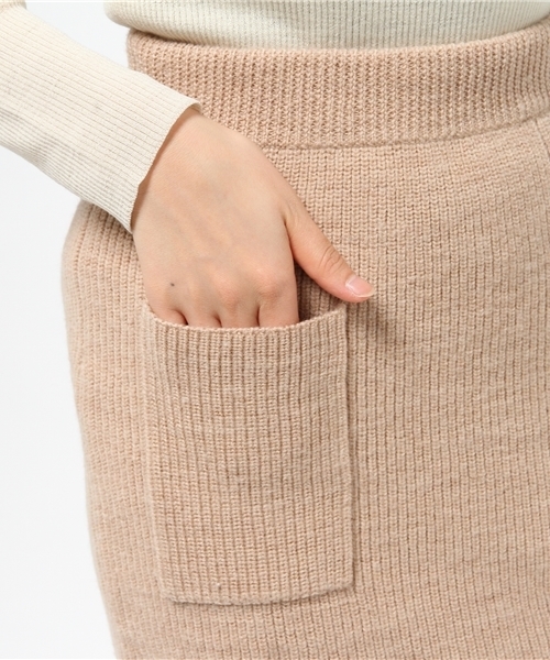 MOUSSY(マウジー)の「RIB PENCIL SKIRT(スカート・レディース・ベージュ/トップグレー/オレンジ系その他・FREE)」の9枚目の写真