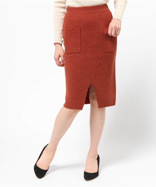 MOUSSY(マウジー)の「RIB PENCIL SKIRT(スカート・レディース・ベージュ/トップグレー/オレンジ系その他・FREE)」の14枚目の写真