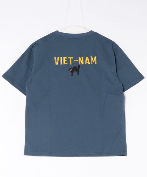 HOUSTON(ヒューストン)の「【HOUSTON】ヒューストン ウーマン EMBROIDERY TEE 猫 刺繍 半袖 TEE(Tシャツ/カットソー・レディース・ナチュラル/ライトピンク/ネイビー/ターコイズブルー・M/S)」の15枚目の写真