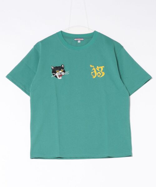 HOUSTON(ヒューストン)の「【HOUSTON】ヒューストン ウーマン EMBROIDERY TEE 猫 刺繍 半袖 TEE(Tシャツ/カットソー・レディース・ナチュラル/ライトピンク/ネイビー/ターコイズブルー・M/S)」の16枚目の写真
