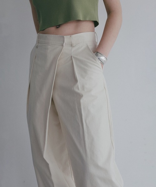MANOF(マノフ)の「WRAP WIDE PANTS(その他パンツ・レディース・ベージュ/ブラウン/アイボリー・M/S)」の17枚目の写真