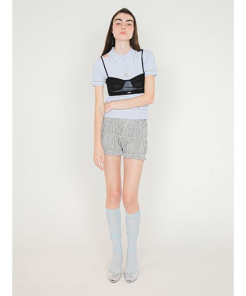 SORIN（ソリン　）の「Shirring Short Pants/シャーリング ショートパンツ（その他パンツ・レディース・サックスブルー/ダークネイビー/ホワイト・38）」の18枚目の写真