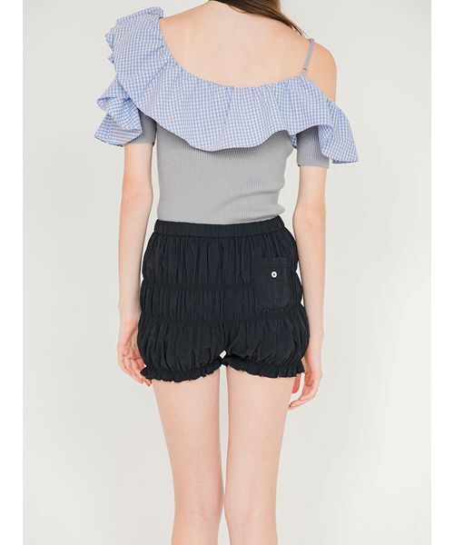 SORIN（ソリン　）の「Shirring Short Pants/シャーリング ショートパンツ（その他パンツ・レディース・サックスブルー/ダークネイビー/ホワイト・38）」の21枚目の写真