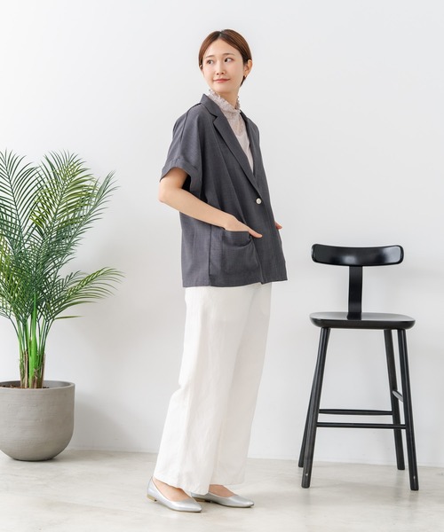fort point(フォーポイント)の「【C-FORTPOINT/フォートポイント】【1枚で華やか レースインナー】ハイネックレース切替タンクトップ インナー チラ見せ 重ね着 立ち襟 華やか 上品 きれいめ(タンクトップ・レディース・ライトグレー/ブラック/ピンク/グリーン/アイボリー・FREE)」の22枚目の写真