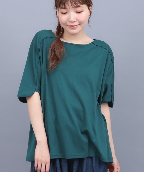 チチカカ(チチカカ)の「汗染み防止バックライン刺繍プルオーバー(Tシャツ/カットソー・レディース・グリーン/アイボリー/ブラック・FREE)」の9枚目の写真