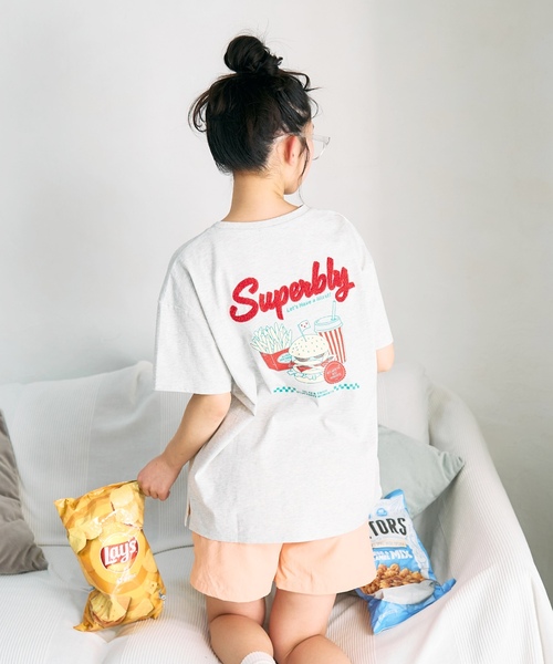 セール】【再入荷♪】【綿100％】フードモチーフサガラルーズ半T（T