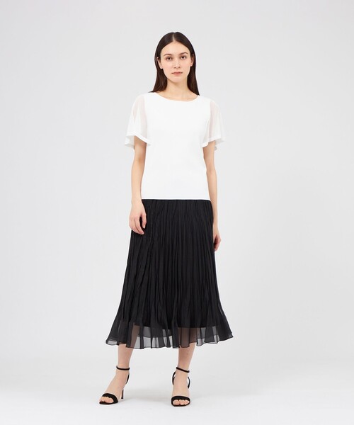 EPOCA（エポカ）の「メッシュレイヤードニット 2WAYプルオーバー（Tシャツ/カットソー・レディース・ホワイト/ピンク系その他2/ブラウン系その他2/ブラック・40）」の9枚目の写真