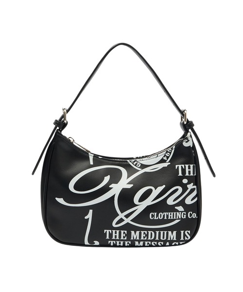 X-girl（エックスガール）の「FAUX LEATHER FACE HANDBAG（ハンドバッグ・レディース・ブラウン/ブラック/バーガンディー・ONE SIZE）」の4枚目の写真