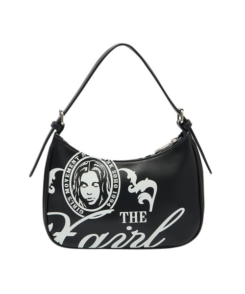 X-girl（エックスガール）の「FAUX LEATHER FACE HANDBAG（ハンドバッグ・レディース・ブラウン/ブラック/バーガンディー・ONE SIZE）」の5枚目の写真