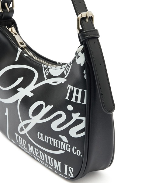 X-girl（エックスガール）の「FAUX LEATHER FACE HANDBAG（ハンドバッグ・レディース・ブラウン/ブラック/バーガンディー・ONE SIZE）」の8枚目の写真