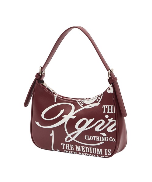 X-girl（エックスガール）の「FAUX LEATHER FACE HANDBAG（ハンドバッグ・レディース・ブラウン/ブラック/バーガンディー・ONE SIZE）」の18枚目の写真
