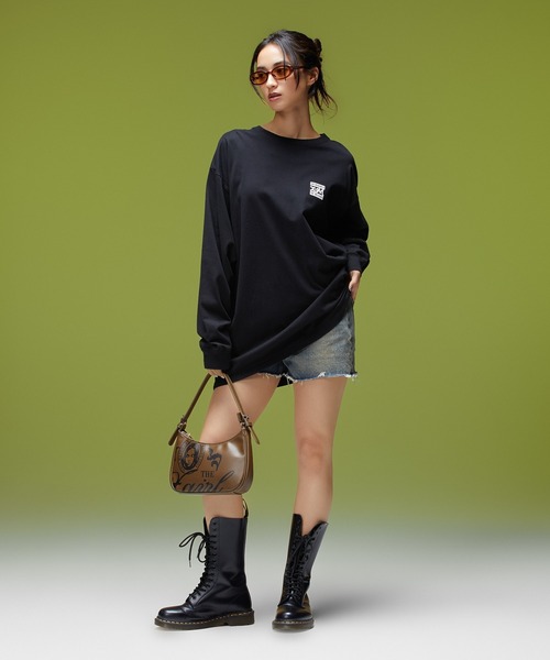 X-girl（エックスガール）の「FAUX LEATHER FACE HANDBAG（ハンドバッグ・レディース・ブラウン/ブラック/バーガンディー・ONE SIZE）」の17枚目の写真