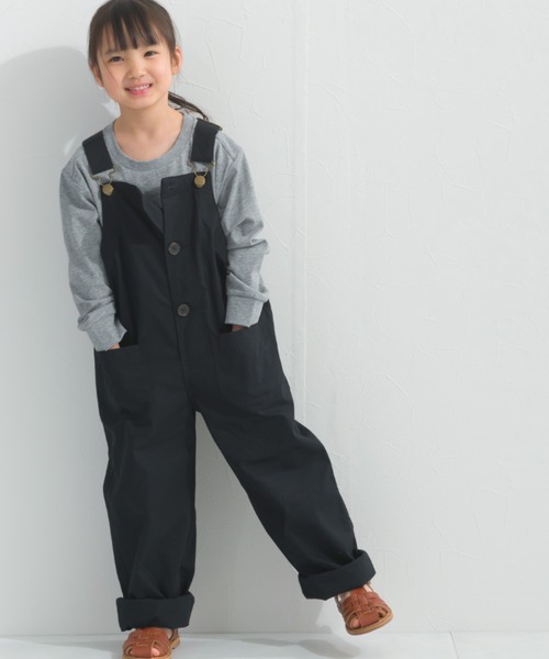セール】キッズ ウォッシュ加工 ダンプサロペット（サロペット