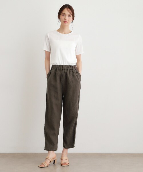 LAURA ASHLEY(ローラアシュレイ)の「【日本製/コットン100%】スカラップ刺繍カットソー(Tシャツ/カットソー・レディース・ホワイト/ネイビー/グレー/ブルー・38/40)」の6枚目の写真