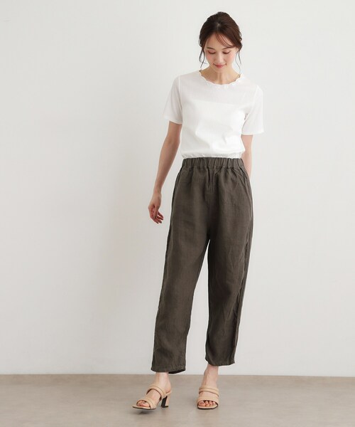 LAURA ASHLEY(ローラアシュレイ)の「【日本製/コットン100%】スカラップ刺繍カットソー(Tシャツ/カットソー・レディース・ホワイト/ネイビー/グレー/ブルー・38/40)」の7枚目の写真