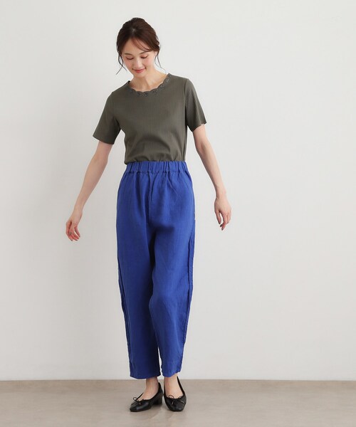 LAURA ASHLEY(ローラアシュレイ)の「【日本製/コットン100%】スカラップ刺繍カットソー(Tシャツ/カットソー・レディース・ホワイト/ネイビー/グレー/ブルー・38/40)」の11枚目の写真