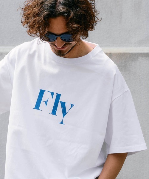 Chester(チェスター)の「mt10548- Fly & I Can メッセージロゴ プリントTシャツ(10016)(Tシャツ/カットソー・メンズ・ホワイト/ブラック・M/L/XL)」の2枚目の写真