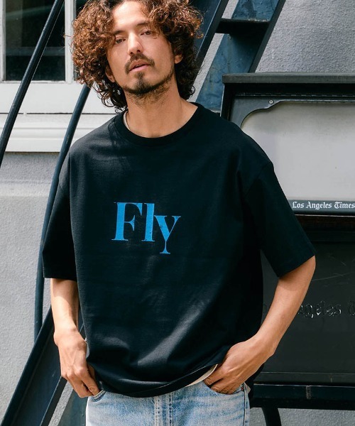 Chester(チェスター)の「mt10548- Fly & I Can メッセージロゴ プリントTシャツ(10016)(Tシャツ/カットソー・メンズ・ホワイト/ブラック・M/L/XL)」の1枚目の写真