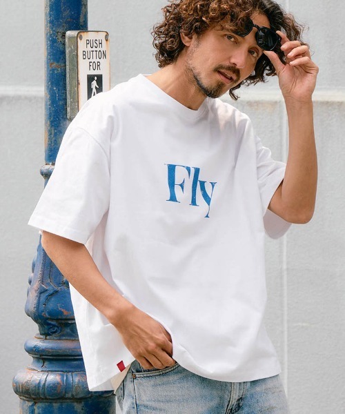 Chester(チェスター)の「mt10548- Fly & I Can メッセージロゴ プリントTシャツ(10016)(Tシャツ/カットソー・メンズ・ホワイト/ブラック・M/L/XL)」の5枚目の写真