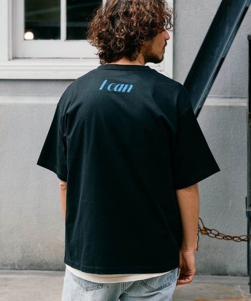 Chester(チェスター)の「mt10548- Fly & I Can メッセージロゴ プリントTシャツ(10016)(Tシャツ/カットソー・メンズ・ホワイト/ブラック・M/L/XL)」の12枚目の写真