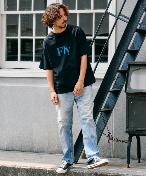 Chester(チェスター)の「mt10548- Fly & I Can メッセージロゴ プリントTシャツ(10016)(Tシャツ/カットソー・メンズ・ホワイト/ブラック・M/L/XL)」の13枚目の写真