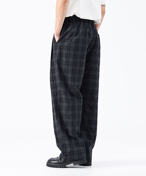 HOOK（フック）の「HOOK コットンチェック × ルーズシルエット イージーワイドパンツ (SS)（その他パンツ・メンズ・ダークグリーン・L/XL/M）」の11枚目の写真