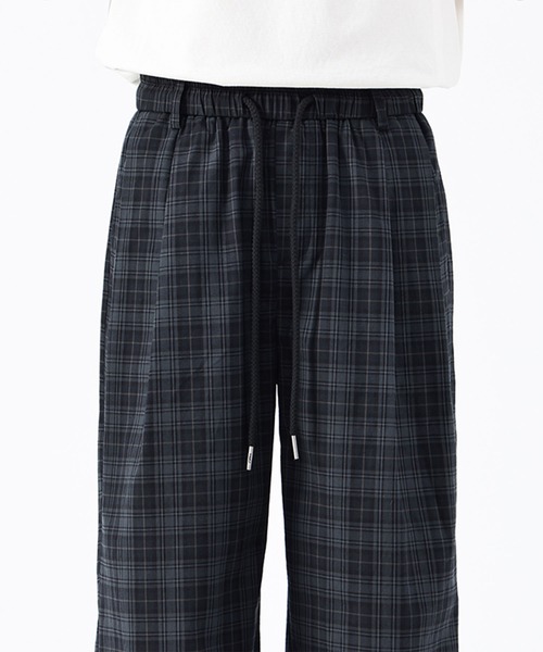 HOOK（フック）の「HOOK コットンチェック × ルーズシルエット イージーワイドパンツ (SS)（その他パンツ・メンズ・ダークグリーン・L/XL/M）」の6枚目の写真