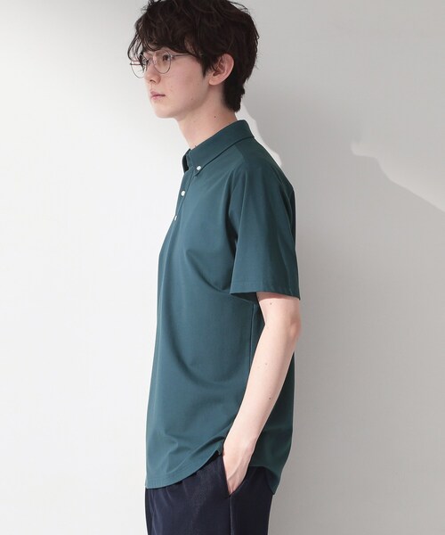 THE SHOP TK （ザ ショップ ティーケー ）の「アイス カノコポロシャツ【接触冷感／洗濯機OK】（ポロシャツ・メンズ・ブルーグリーン/ネイビー/ライトグレー・02/03/04）」の12枚目の写真