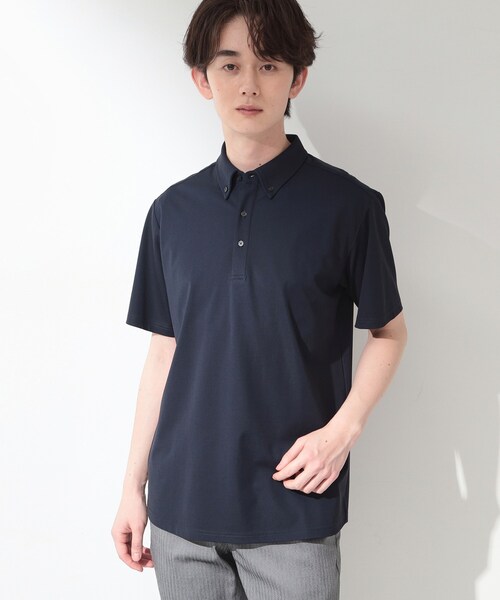 THE SHOP TK （ザ ショップ ティーケー ）の「アイス カノコポロシャツ【接触冷感／洗濯機OK】（ポロシャツ・メンズ・ブルーグリーン/ネイビー/ライトグレー・02/03/04）」の22枚目の写真