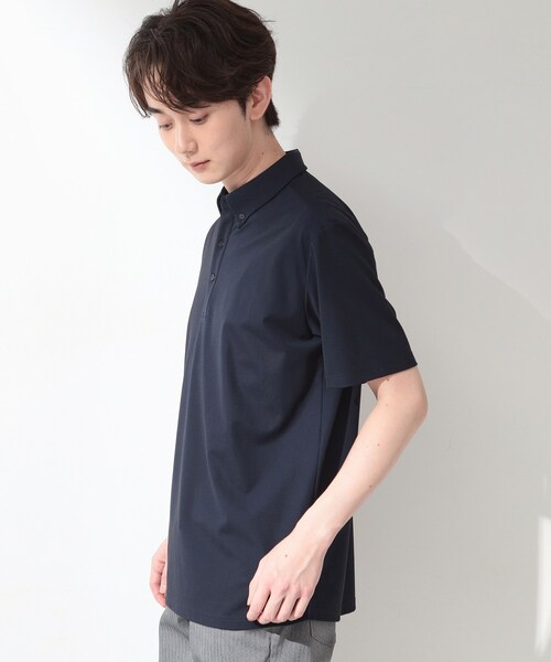 THE SHOP TK （ザ ショップ ティーケー ）の「アイス カノコポロシャツ【接触冷感／洗濯機OK】（ポロシャツ・メンズ・ブルーグリーン/ネイビー/ライトグレー・02/03/04）」の21枚目の写真