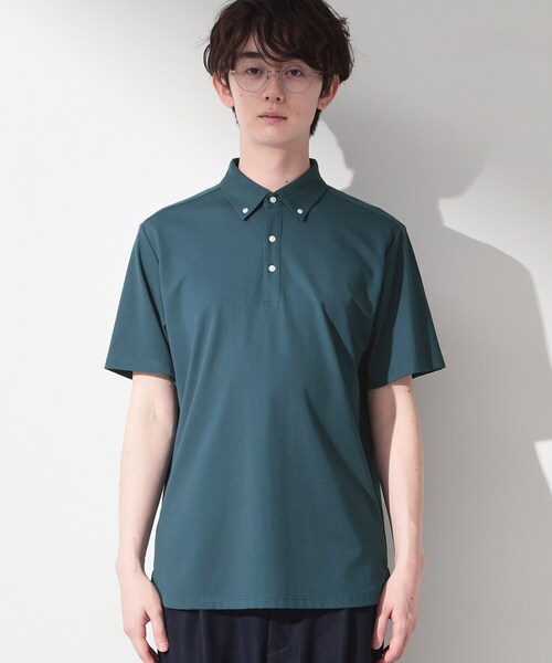 THE SHOP TK （ザ ショップ ティーケー ）の「アイス カノコポロシャツ【接触冷感／洗濯機OK】（ポロシャツ・メンズ・ブルーグリーン/ネイビー/ライトグレー・02/03/04）」の18枚目の写真