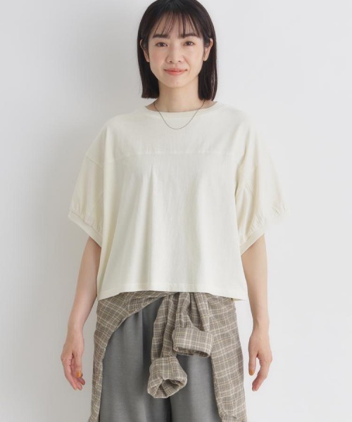 Right-on(ライトオン)の「HONEYSUCKLE ROSE(ハニーサックルローズ)ピグメント加工ショートTシャツ(Tシャツ/カットソー・レディース・キナリ/ブラック/ブルー・M/L)」の15枚目の写真